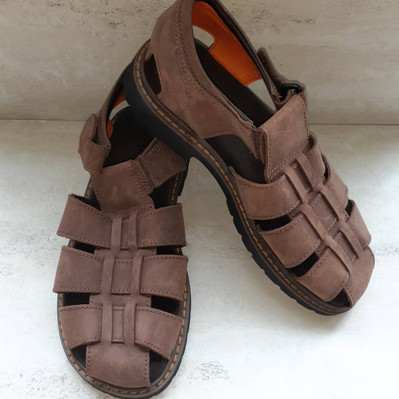 Eddie Bauer Brown Closed-Toe Fisherman Style Sandals Bungee Size 12 New Eddie Bauer Men main image 4